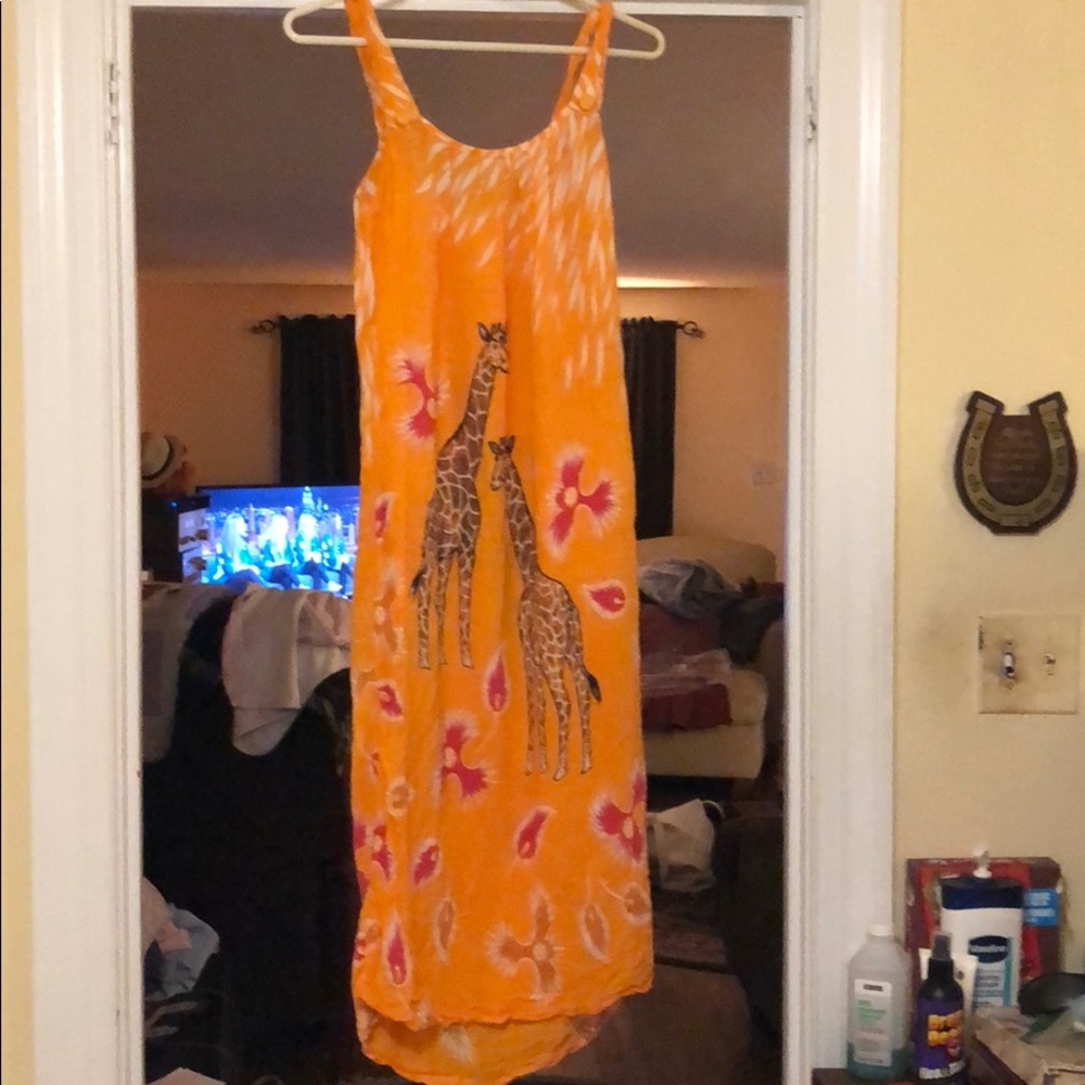 Used, orange sundress